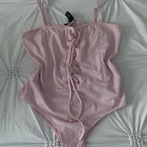 Forever 21 Women's Pink Bodysuit